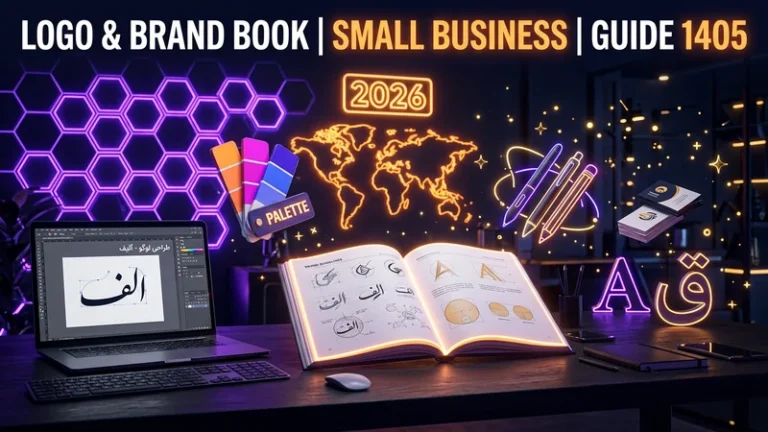 تصویر شاخص راهنمای جامع طراحی لوگو و برند بوک برای کسب و کار کوچک در سال ۱۴۰۵ کوانتو وب